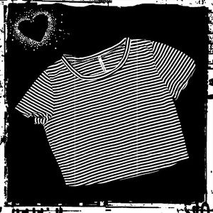 Black & White Striped Crop Top - mittoshop